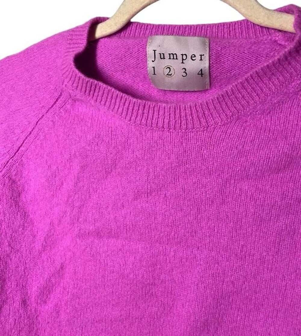Jumper 1234 100% Cashmere Crewneck Sweater Hot Pink Magenta Womens 2 US Small